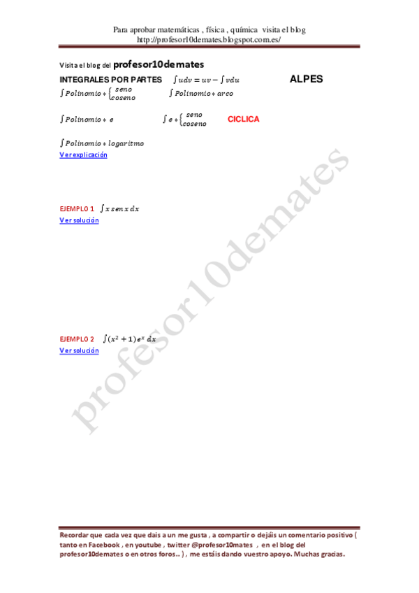 Miniatura del documento Integrales por partes profesor10demates.pdf