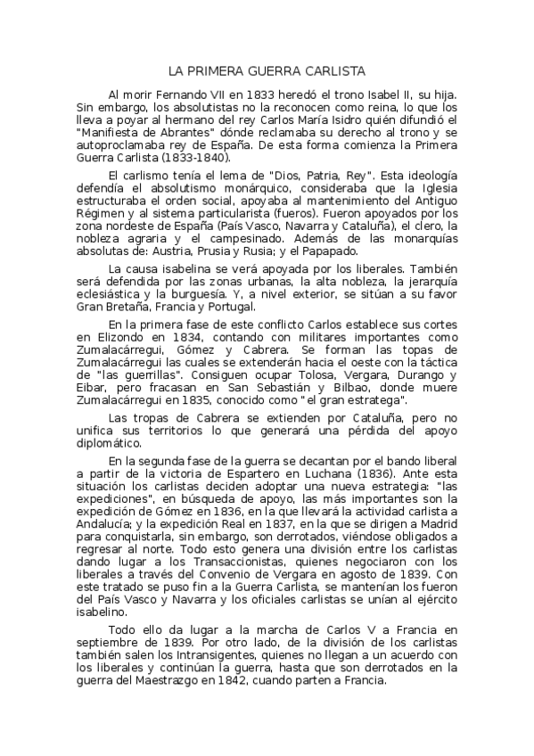 Miniatura del documento PRIMERA GUERRA CARLISTA