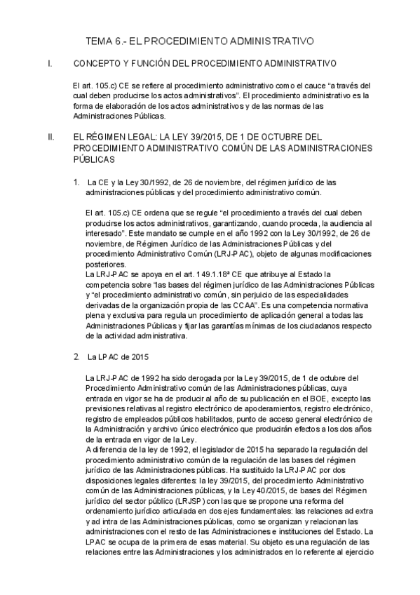 Miniatura del documento Tema 6 - EL PROCEDIMIENTO ADMINISTRATIVO.pdf