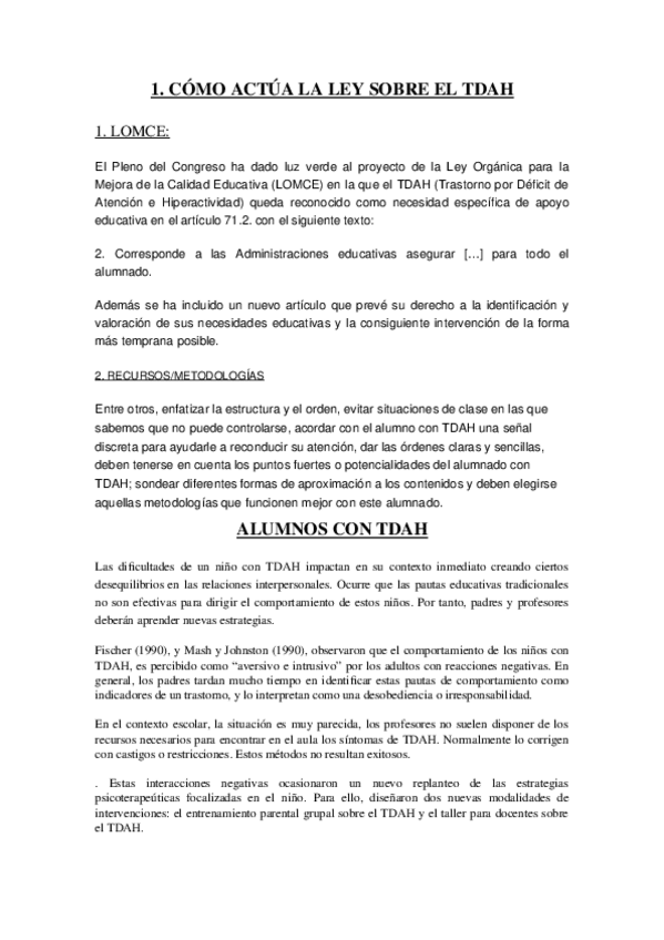 Miniatura del documento TDAH + LOMCE Resumen.docx