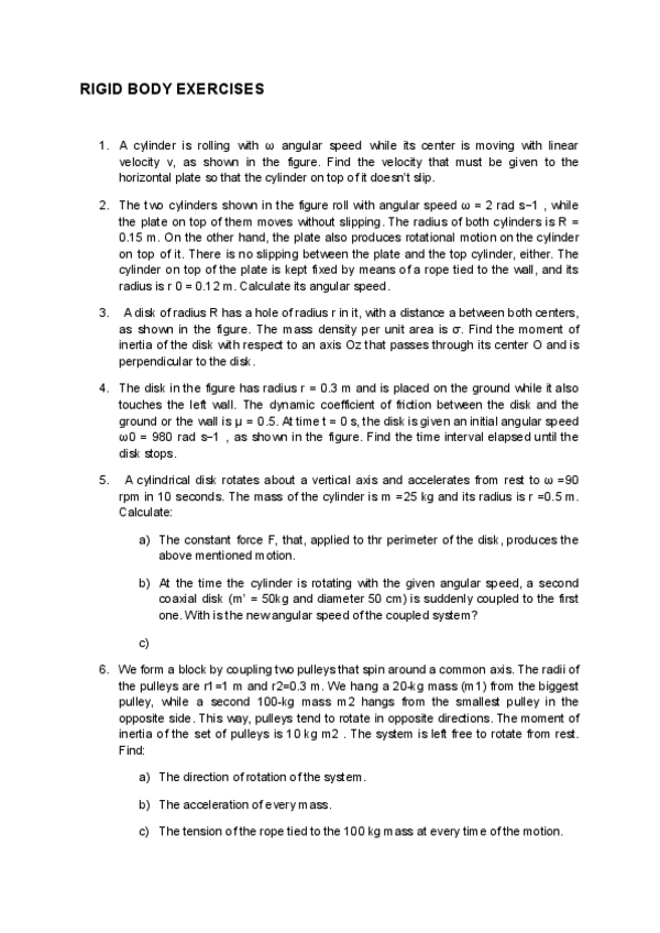 Miniatura del documento Exercise sheet