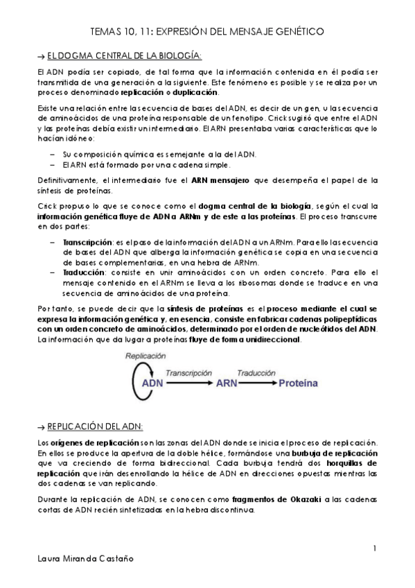 Miniatura del documento Temas 10 11. Expresión del mensaje genético.pdf