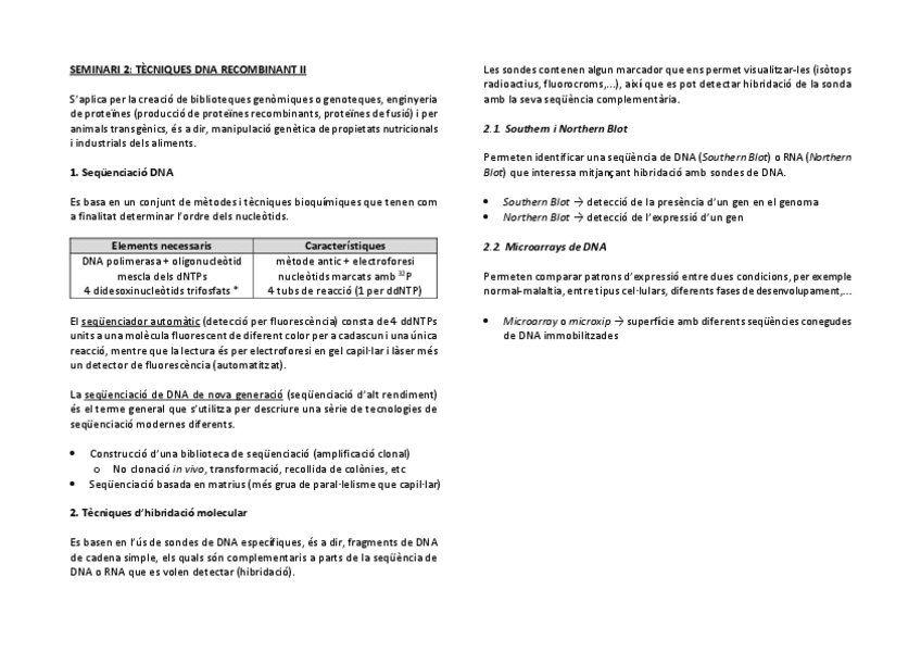 Miniatura del documento tècniques DNA recombinant II