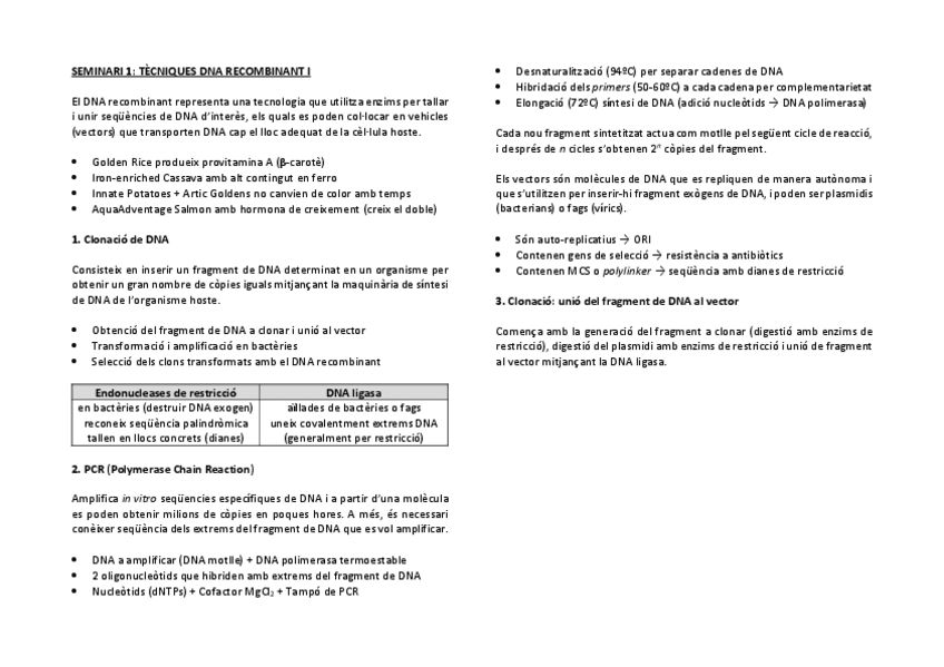 Miniatura del documento tècniques DNA recombinant I