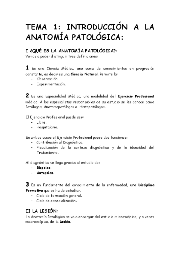 Miniatura del documento Tema 1 Anatomía Patológica - Introducción a la Anatomía Patológica.pdf