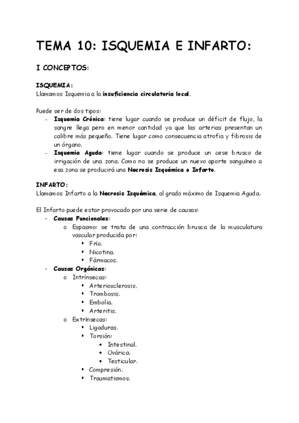 Miniatura del documento Tema 10 Anatomía Patológica - Isquemia e Infarto..pdf