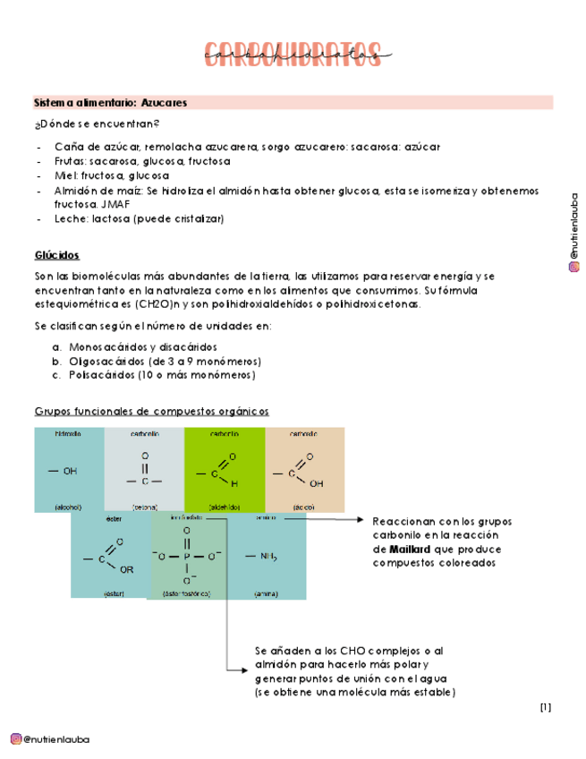 Miniatura del documento Clase 7. Carbohidratos I