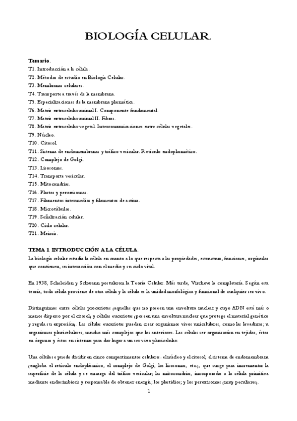 Miniatura del documento Temario de Biología Celular. Apuntes.pdf