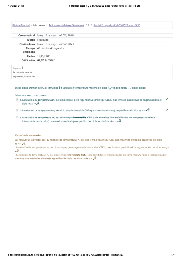 Miniatura del documento Parcial 2 - Turbinas 2022