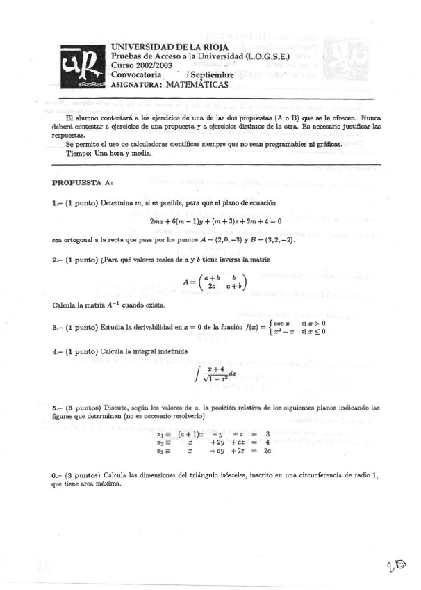 Miniatura del documento Examen-Matematicas-II-de-La-Rioja-Extraordinaria-de-2003.pdf