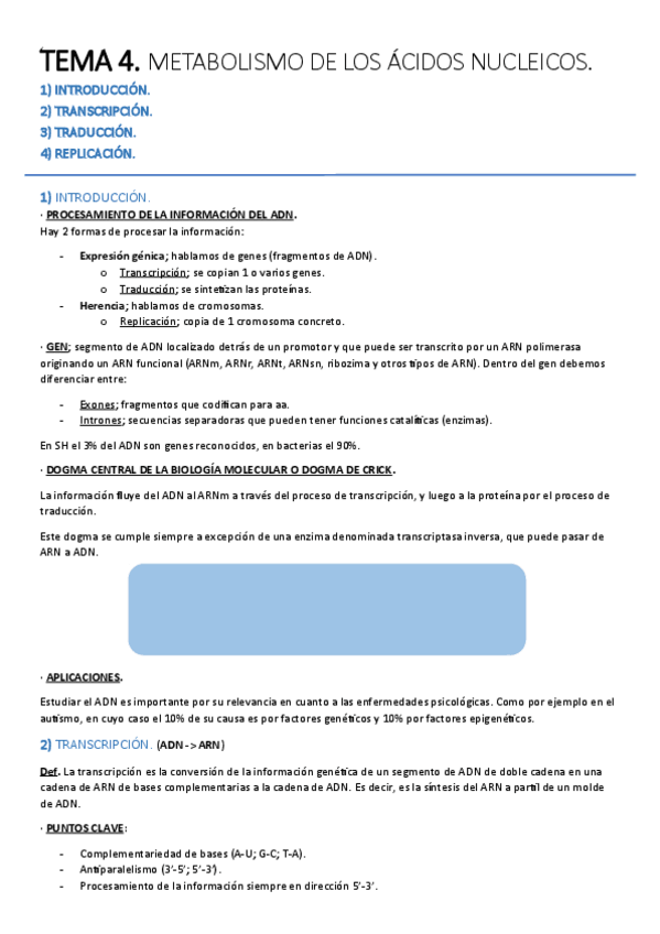 Miniatura del documento TEMA 4. Metabolismo de los ácidos nucleicos..pdf