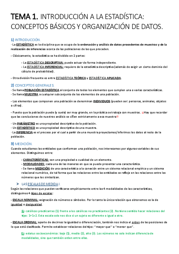 Miniatura del documento TEMA 1. Introducción a la estadística. Conceptos Básicos y Organización de datos..pdf
