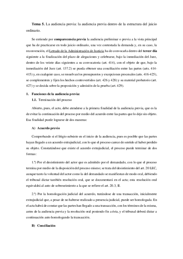 Miniatura del documento Tema 5. La audiencia previa.pdf