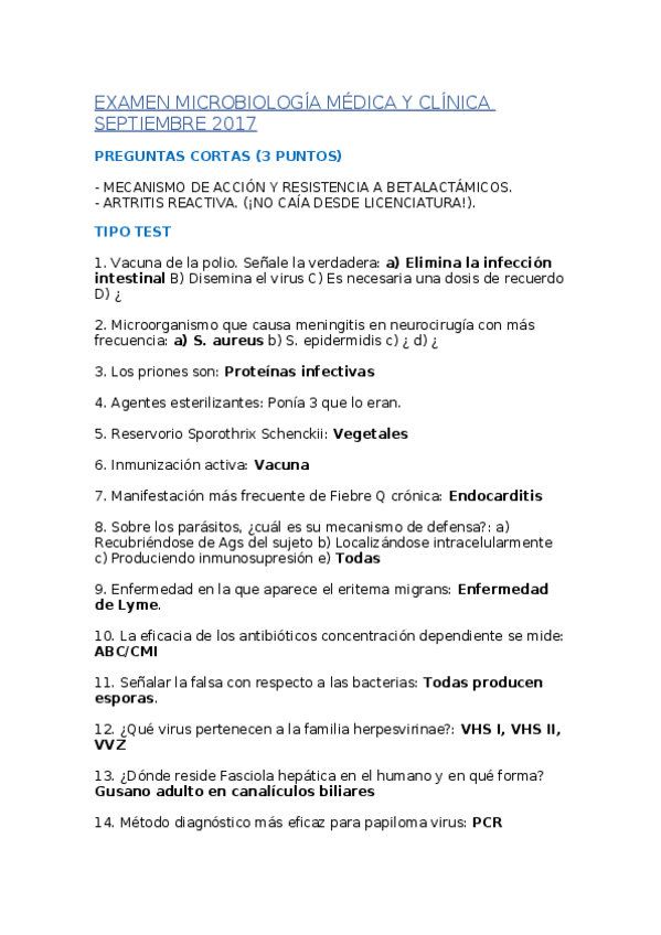 Miniatura del documento EXAMEN MICROBIOLOGÍA MÉDICA Y CLÍNICA SEPTIEMBRE 2017.docx