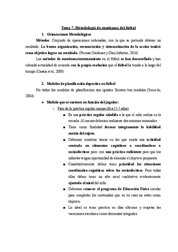 Miniatura del documento T7. Metodología enseñanza del fútbol