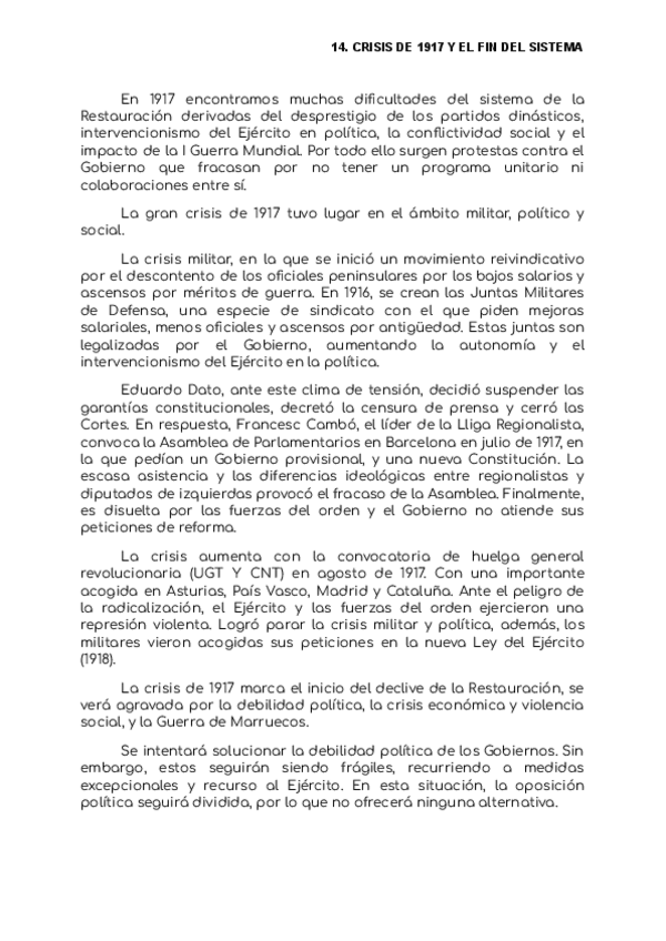 Miniatura del documento CRISIS DE 1917 FIN DEL SISTEMA