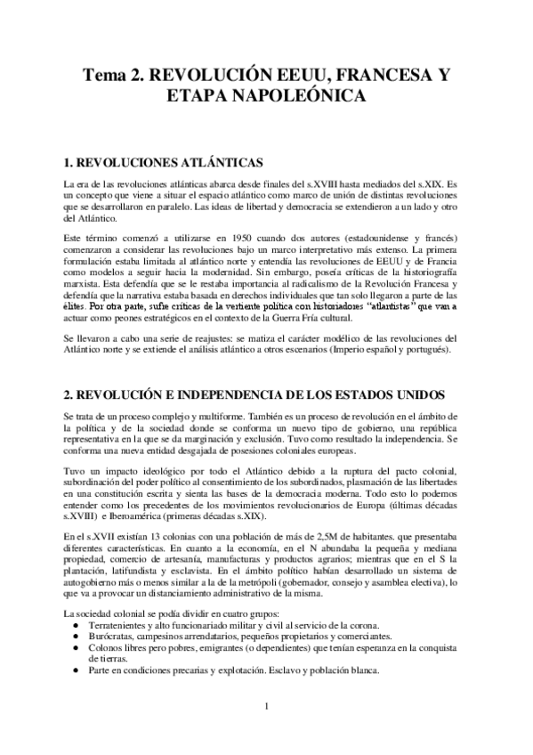 Miniatura del documento Revolución de EEUU-francesa y Napoleón