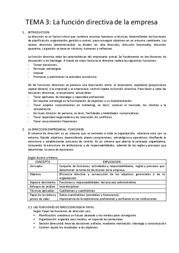 Miniatura del documento Tema 3 la funcion directiva de la empresa.pdf