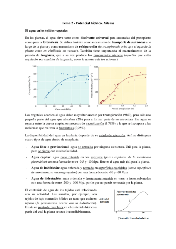 Miniatura del documento Tema 2 - Potencial hídrico y xilema.pdf