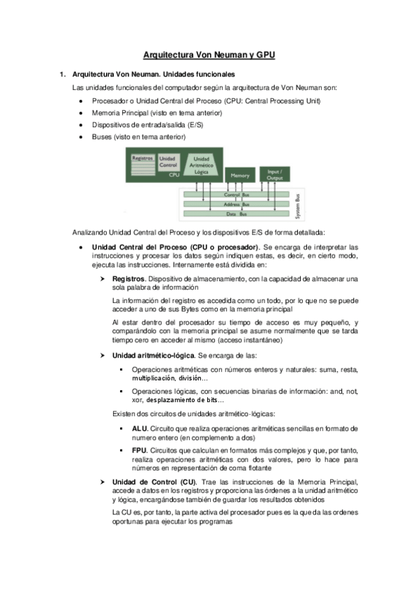 Miniatura del documento 5. Arquitectura Von Neuman y GPU