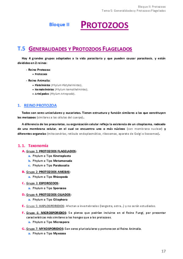Miniatura del documento Parasitología- Bloque 2 Protozoos.pdf