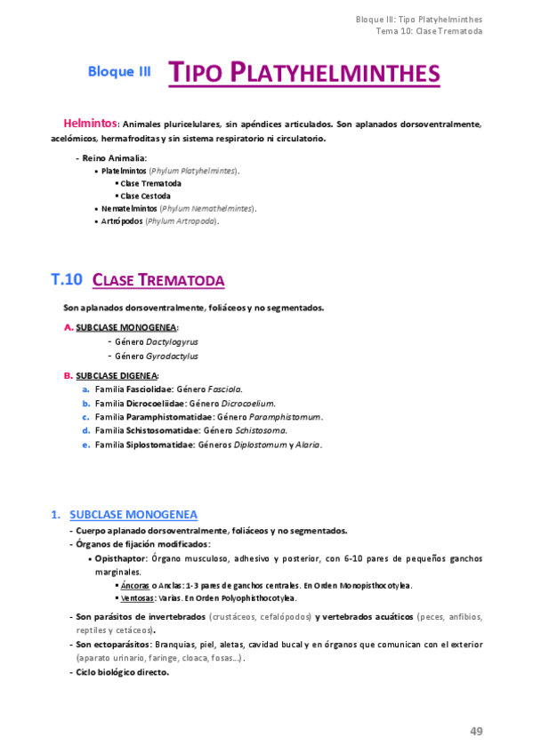 Miniatura del documento Parasitología- Bloque 3 Platelmintos.pdf