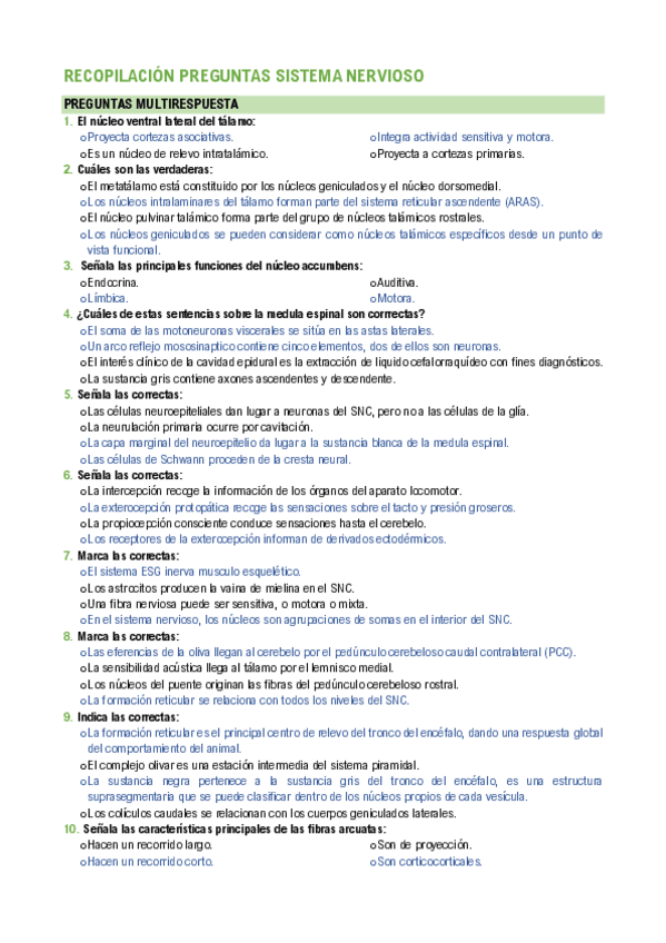 Miniatura del documento PREGUNTAS EXÁMENES SISTEMA NERVIOSO