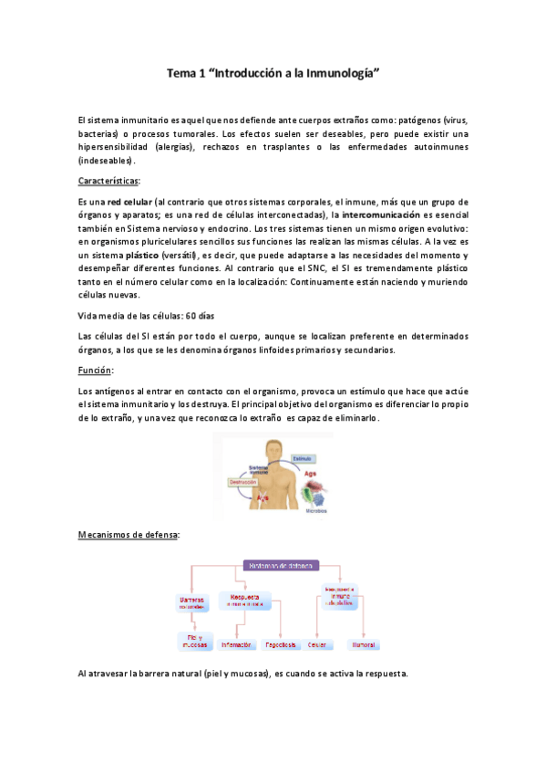 Miniatura del documento Tema 1 Introducción a la Inmunología.pdf