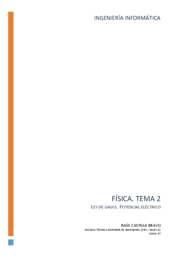 Miniatura del documento Tema 2. Ley de Gauss. Potencial eléctrico.pdf