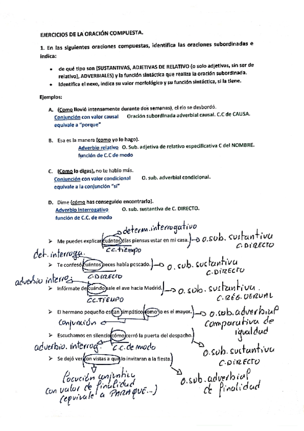 Miniatura del documento Corrección ej. Oraciones Compuestas