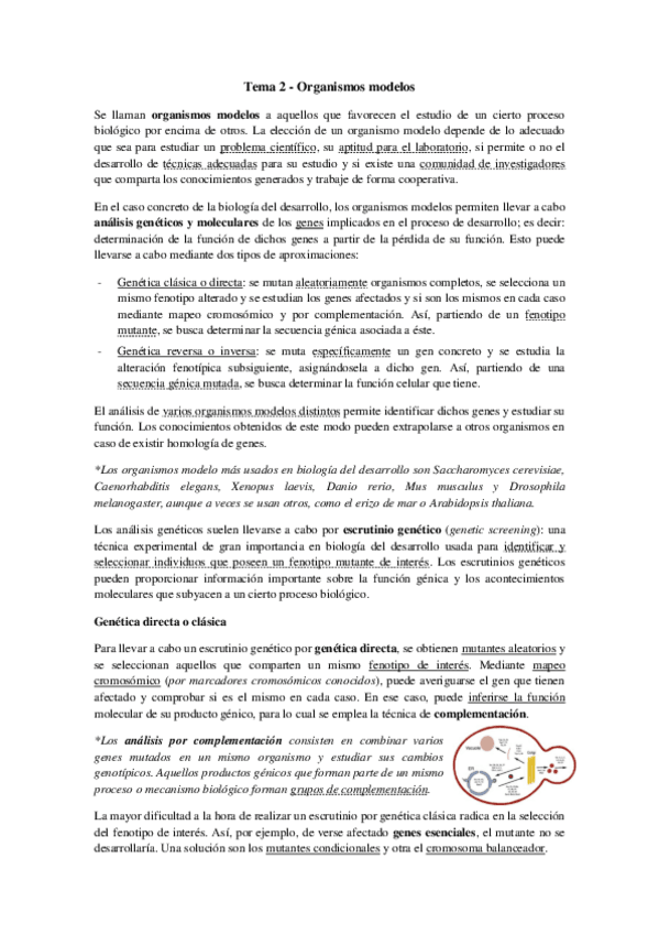 Miniatura del documento Tema 2 - Organismos modelos.pdf