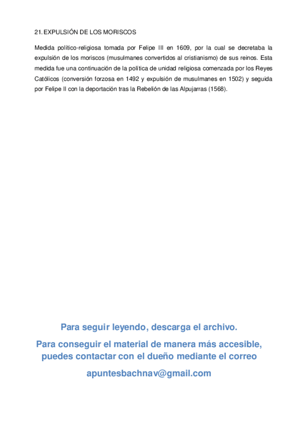 Miniatura del documento 21. Expulsión de los moriscos