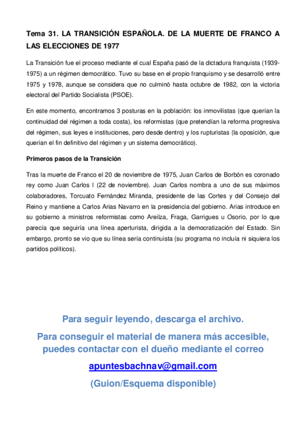 Miniatura del documento B31. Transición Española. 1975-1977