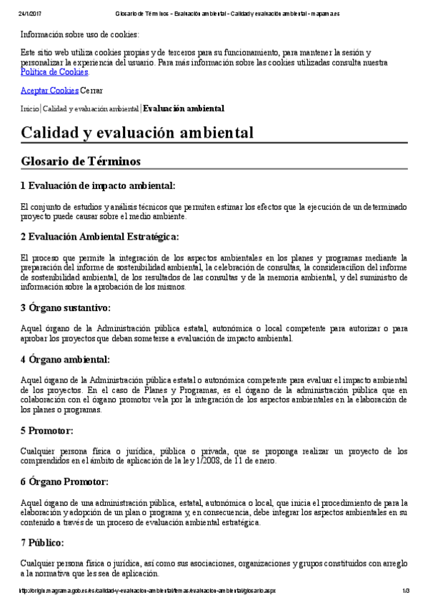 Miniatura del documento Glosario de Términos - Evaluación ambiental - Calidad y evaluación ambiental - mapama.pdf