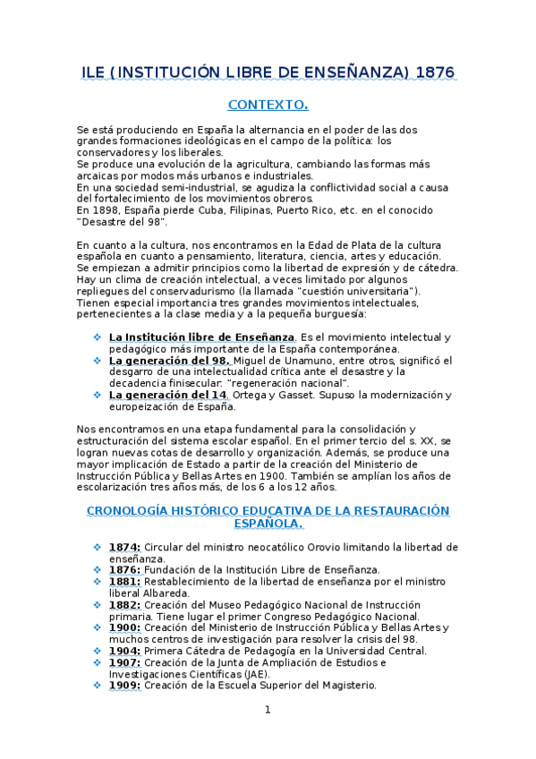 Miniatura del documento HISTORIA BLOQUE III-2. ILE GINER DE LOS RÍOS Y COSSÍO.docx