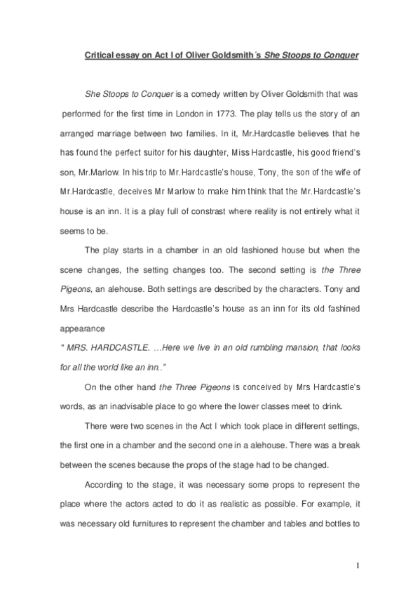 Miniatura del documento Critical-essay-Act-I-She-Stoops-to-Conquer.pdf