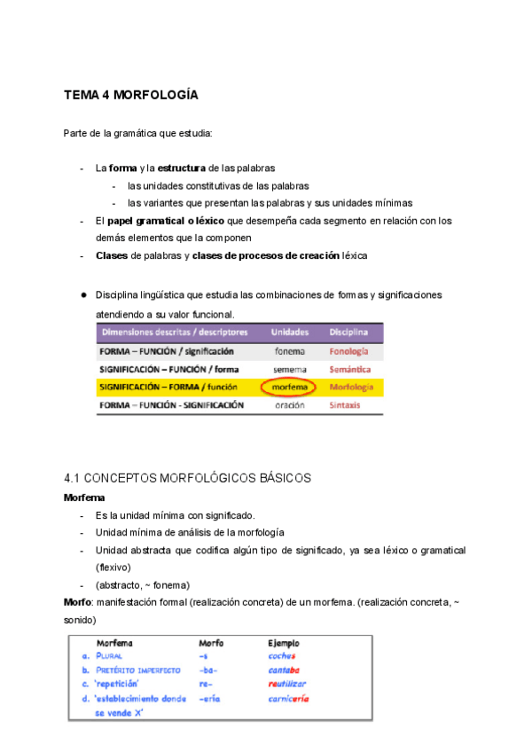 Miniatura del documento Temas 4 y 5 - Morfología y sintaxis