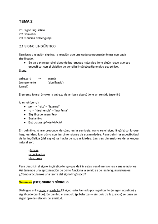 Miniatura del documento Tema 2 - Signos y semiosis