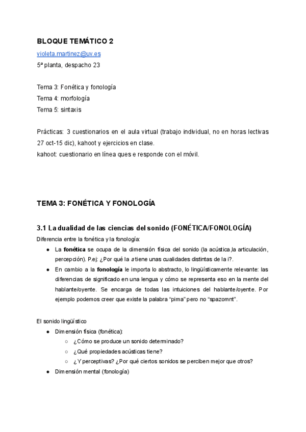 Miniatura del documento Tema 3 - Fonética y fonología