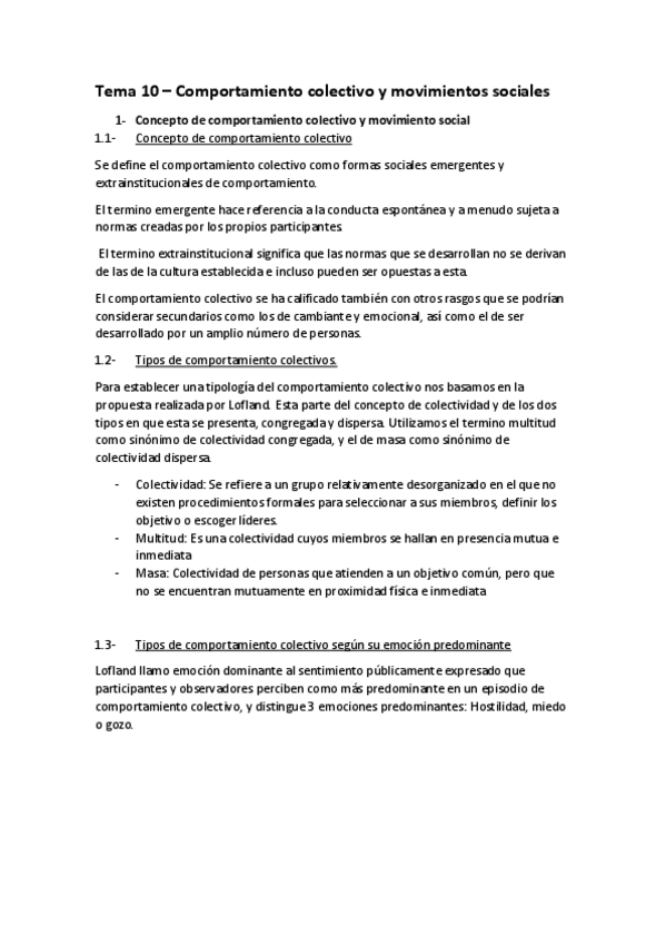 Miniatura del documento Tema 10 - Comportamiento colectivo y movimientos sociales.pdf