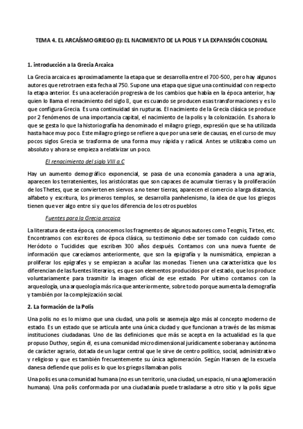 Miniatura del documento TEMA 4 El Arcaismo Griego (I) +.pdf