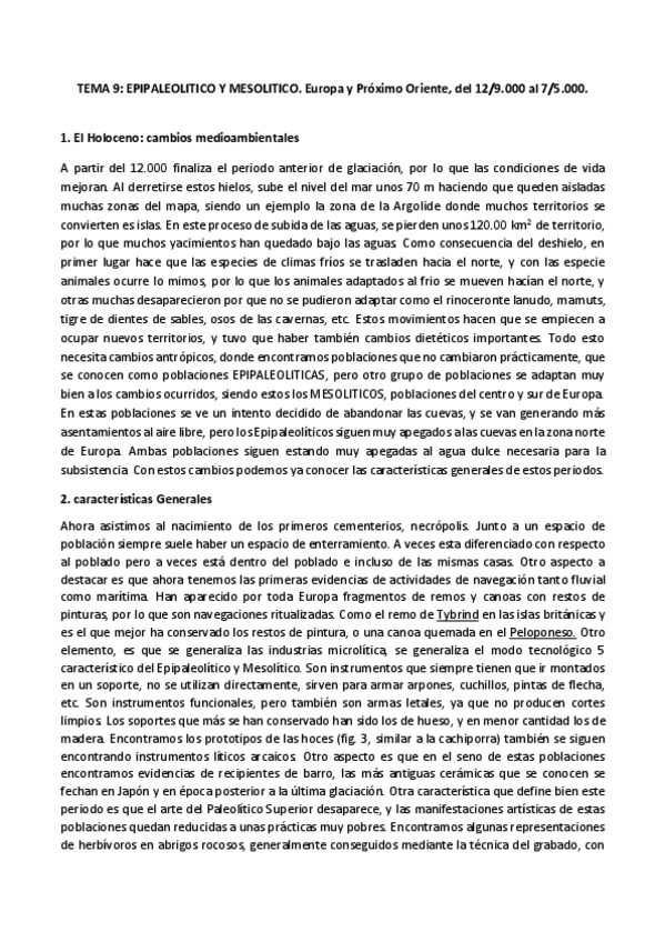 Miniatura del documento TEMA 9 Epipaleolítico y Mesolítico +.pdf
