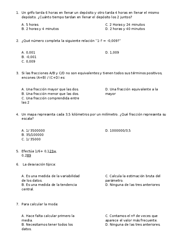 Miniatura del documento Examen 3º Educacion Primaria Aritmetica.doc