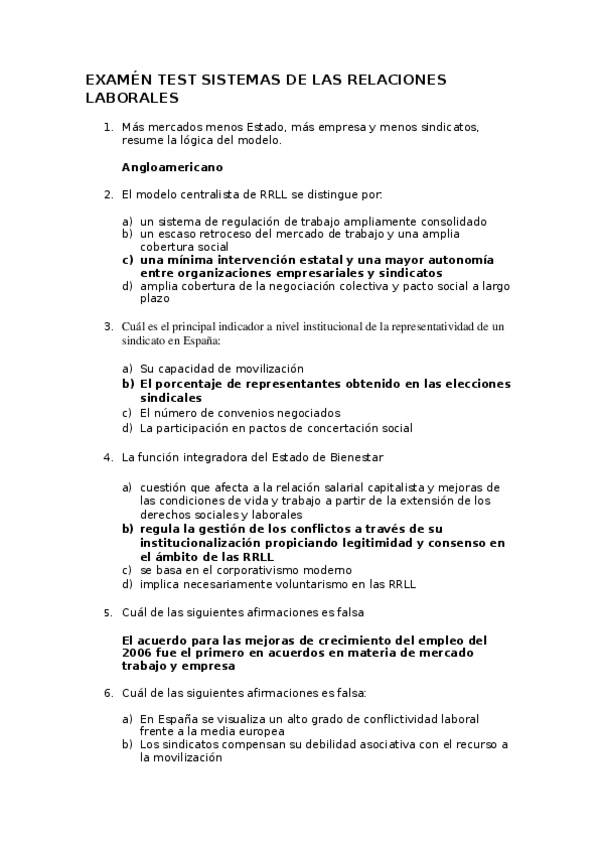 Miniatura del documento EXAMENES TEST SISTEMAS DE LAS RELACIONES LABORALES (correcto).docx