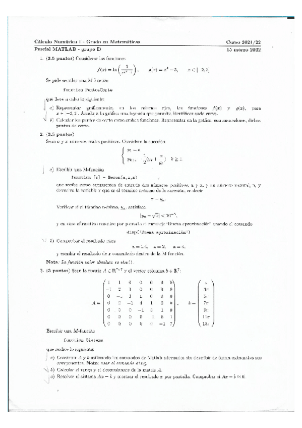 Miniatura del documento EXÁMENES PARCIALES Y MATLAB