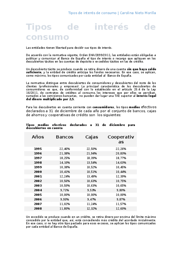 Miniatura del documento Tipos de interés de consumo.doc