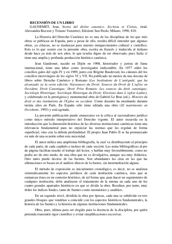 Miniatura del documento RECENSION-DE-UN-LIBRO-gaudemet-storia-diritto-canonico.docx