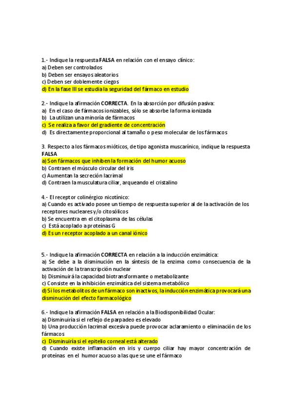 Miniatura del documento Examen Test 1ra Convocatoria 2022 Resuelto Farmacología.pdf