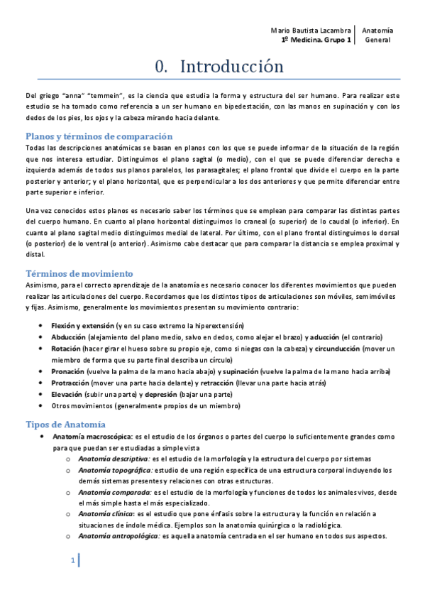 Miniatura del documento Apuntes de Anatomía General Grupo 1 - Mario Bautista.pdf