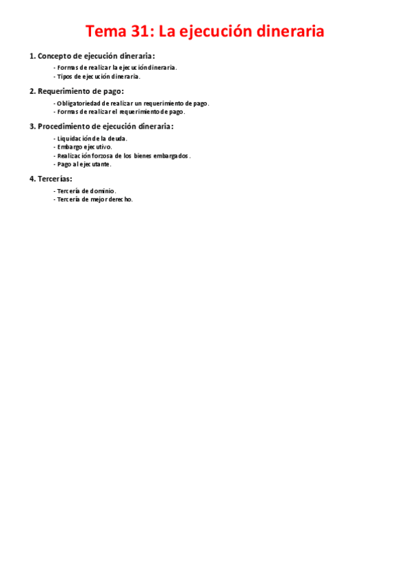 Miniatura del documento Tema 31 - La ejecución dineraria.pdf